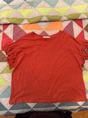 Peruvian Connection Burnt Orange Crewneck Tee